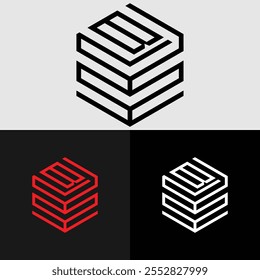 letter b combined with cube