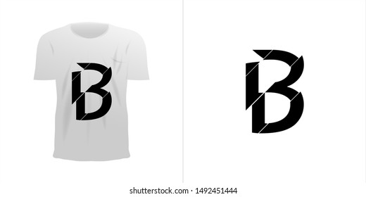 letter B concept design on t-shirts. Creative design concepts