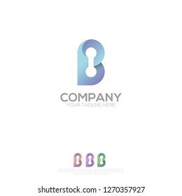 Letter B With Connect Logo template, And 4 type Color On Eps 10 Type File