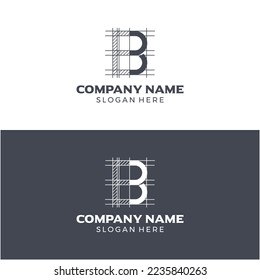 Letter b construction logo design