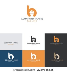  Letter B Construction Logo Template for Building and Contracting Companies