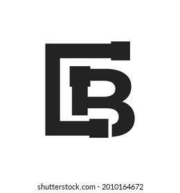 Diseño de ilustraciones de la plantilla de logotipo de arquitectura y servicio de construcción de letras B