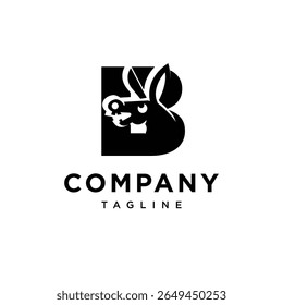 Letter B Crazy Donkey Logo Icon