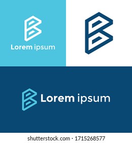 Letter B Creative alphabet Monogram, abstract B font logo design, B icon unique modern vector editable file.
