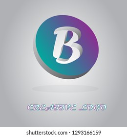 Letter  B creative concept logo. idea icon for apps and financial