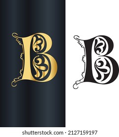 Letter B Creative Floral Vector Logo Design