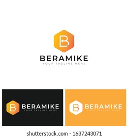 Letter B creative line dynamic modern application logo