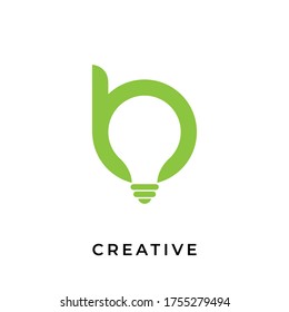 Letter b creative logo design template