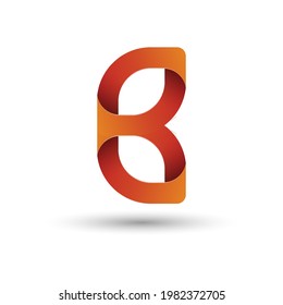 Buchstabe B Kreatives Logo-Design. Vektorgrafik für Titel, Kopfzeile, Buchstaben, Logo und Unternehmensidentität. Farbiger abgerundeter Buchstabe B.