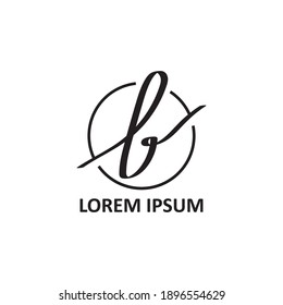 letter B, creative logo, illustration, handwritten, monogram, vector design template