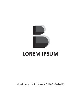 Plantilla de diseño vectorial de ilustración de logotipo creativo de la letra B
