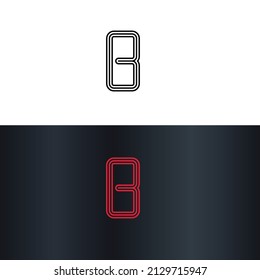 Diseño de logotipo de vectores modernos creativos de la carta B