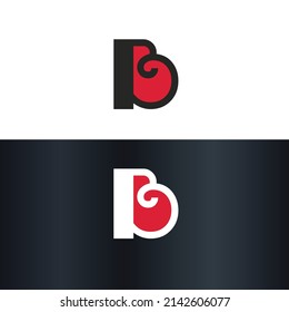 Diseño de logotipo de vectores modernos creativos de la carta B
