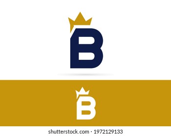 Letter B Crown Logo Design Vector Stock Vector (Royalty Free ...