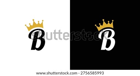 Letter B Crown Logo Design for Luxury and Royal Brand Identity