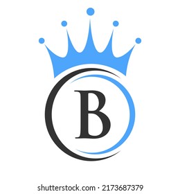 Letter B Crown Logo Template Royal Stock Vector (Royalty Free ...