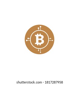 Letra B Concepto vectorial de diseño de iconos de la moneda criptográfica