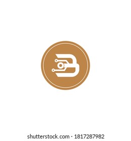 Letter B Crypto coin icon design concept vector