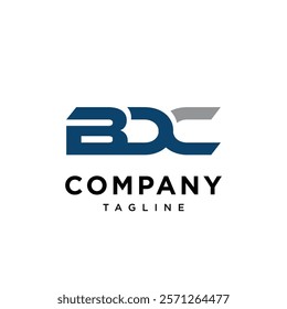 Letter B D C Lettermark logo icon vector