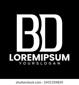 letter B D  icon logo design vector