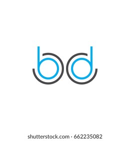 letter b and d logo