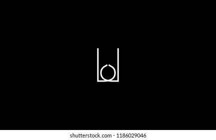 LETTER B AND D LOGO WITH NEGATIVE SPACE EFFECT FOR LOGO DESIGN OR ILLUSTRATION USE