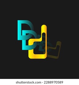 Buchstabe B und D, Logo auf dunklem Hintergrund