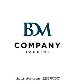 Letter B D M vector logo template.eps