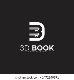 LETTER B AND D AND NUMBER 3 FOR 3D BOOK LOGO DESIGN