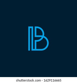 letter b d p logo design vector