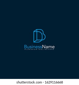 letter b d p logo design vector