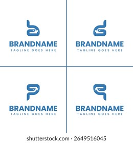 Letter B D P Q Snake Logo, symbolizing agility, transformation, and dynamic energy