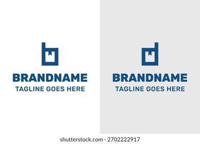 Letra B D Packaging Logo Set, que simboliza la estructura, la confiabilidad y la identidad de marca moderna