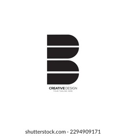 Letter B D simple flat monogram modern unique logo