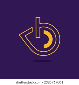Letter B design element icon vector with creative modern concept idea