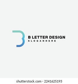 letter b design logo gradient color symbol