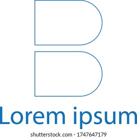 Logo-Logo-Buchstabe b, Vektorgrafik