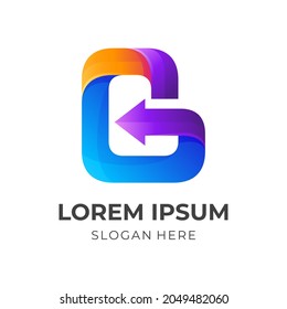 plantilla de diseño de letra B, iconos de color 3d