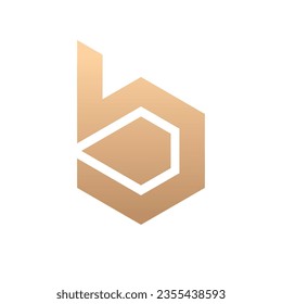 Letter B diamond creative polygon logo design