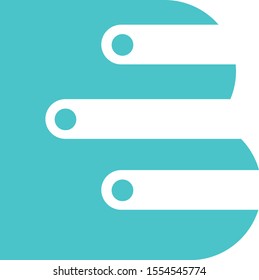 letter B with digital logo design inspirations	