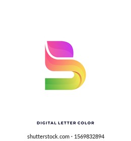 Letter B Digital Media Icon Application Illustration Vector Template. Suitable for Creative Industry, Multimedia, entertainment, Educations, Shop, and any related business