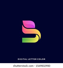 Letter B Digital Media Icon Application Illustration Vector Template. Suitable for Creative Industry, Multimedia, entertainment, Educations, Shop, and any related business