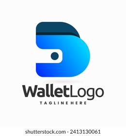 Símbolo del logotipo del icono de la cartera digital de la letra B,