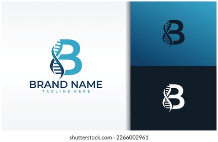 Letter B DNA Logo Vector