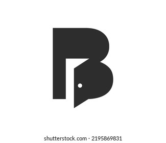 Letter B Door Logo Design Combined With Minimal Open Door Icon Vector Template