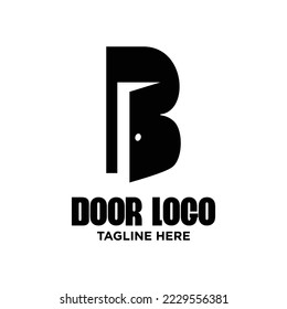 Inspiración de plantilla de diseño de logotipo de puerta B, Ilustración vectorial.