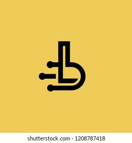 Letter B Dot Circuit Creative Abstract Business Modern Logo