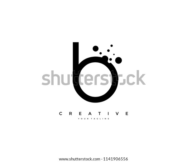 Letter B Dots Shape Logo Design Stock Vector (Royalty Free) 1141906556