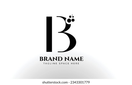 Letter B dotted shape logo design templates