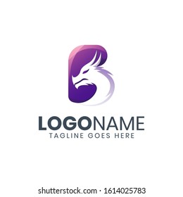 Letter B dragon logo design